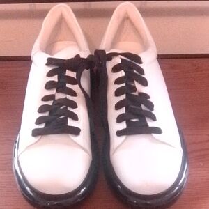 Classic White and Black Sneakers